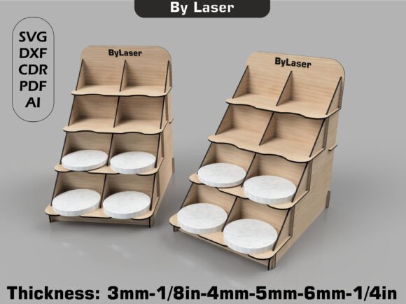 Download Coaster Counter Display Stand Laser Cut - Display Collection