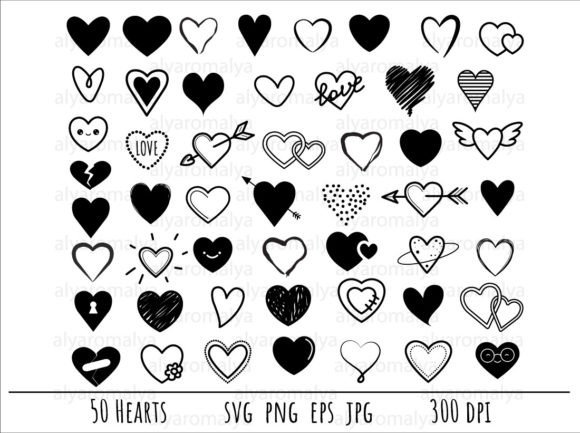 Download Hearts Clip Art Outline Svg - Art Collection