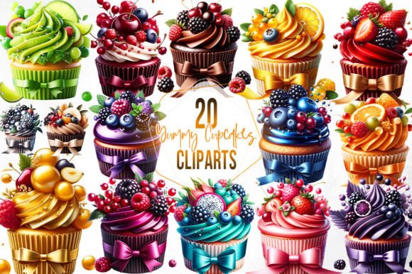 Download Yummy Cupcakes Sublimation Clipart - Art Collection