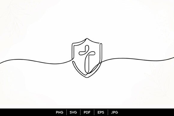 Download Christian Shield Cross Line Art SVG - Art Collection