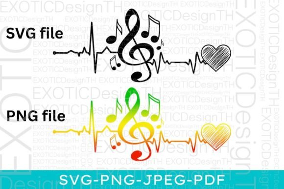 Download Musical Notes Heartbeat / Music Note - Art Collection