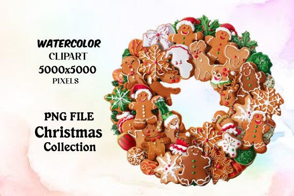 Download Christmas Cookies Watercolor Clipart - Art Collection