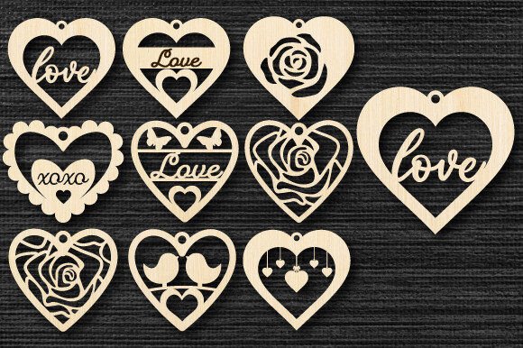 Download Valentine Hearts Laser Cut Bundle - Art Collection