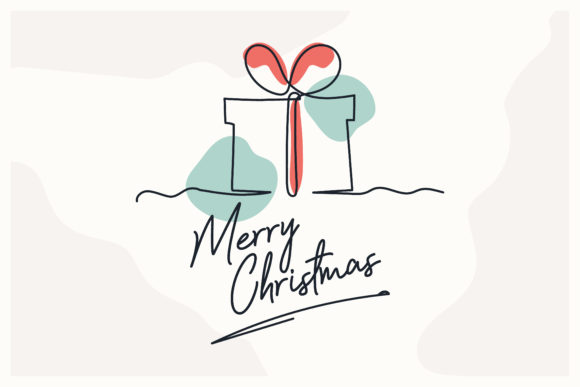 Download Minimal Christmas One Line Art Graphic - Art Collection