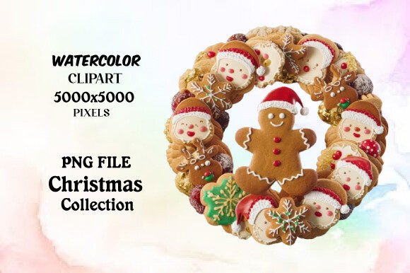 Download Christmas Cookies Watercolor Clipart - Art Collection