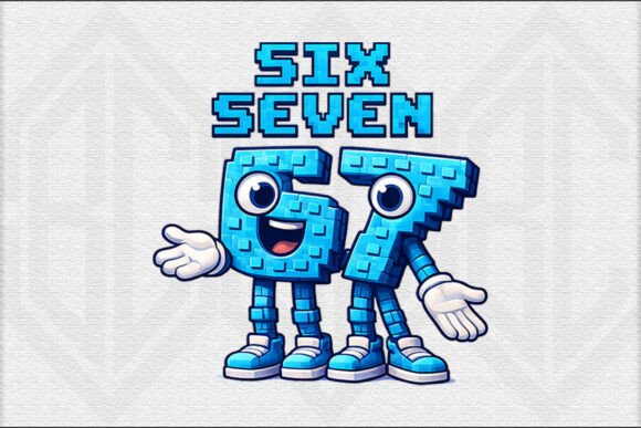 Download Cute Six Seven 67 Cartoon Number PNG - Art Collection