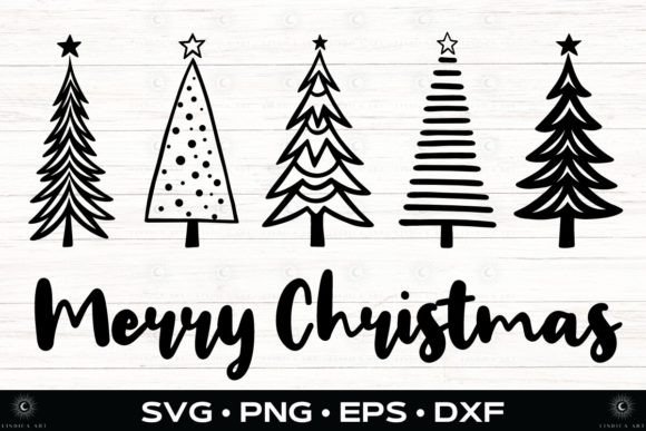 Download Merry Christmas Trees SVG - PNG ClipArt - Art Collection