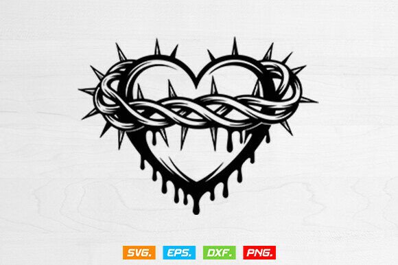 Download Sacred Heart of Jesus Svg, Cross Svg - Art Collection