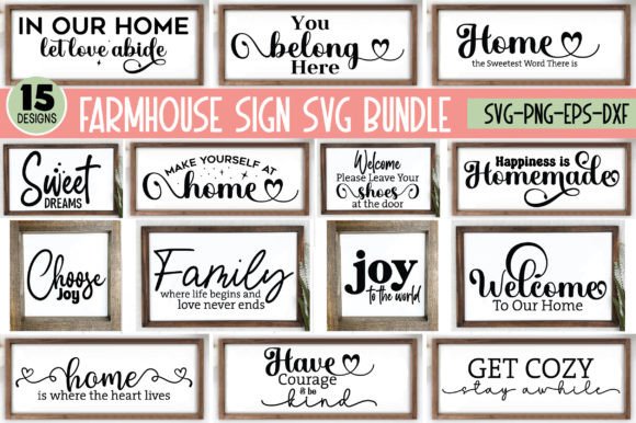 Download Farmhouse Sign SVG Bundle - House Collection
