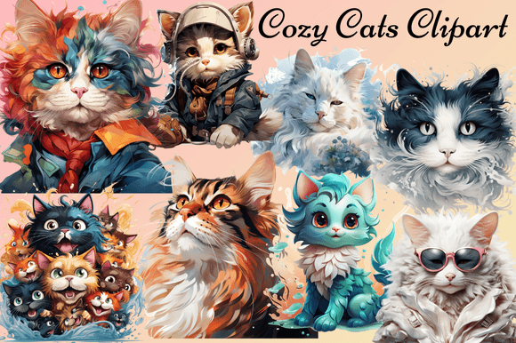 Download Cozy Cats Clipart - Art Collection