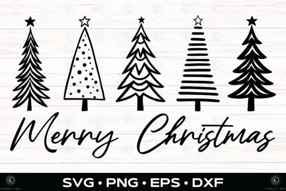 Download Merry Christmas Trees SVG - ClipArt PNG - Art Collection