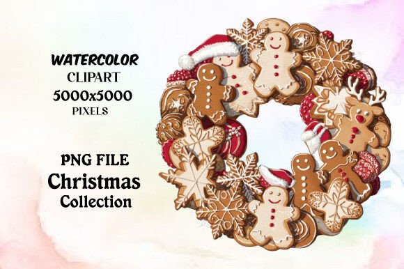 Download Christmas Cookies Watercolor Clipart - Art Collection