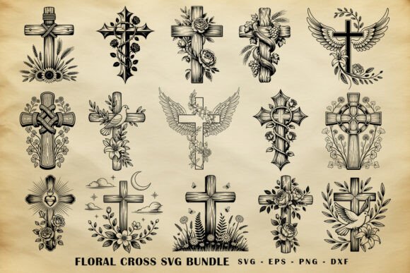 Download Floral Cross SVG Bundle - Cross svg bundle Collection