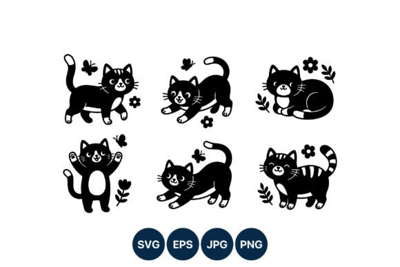 Download Black and White Cat Vector Art - Art Collection