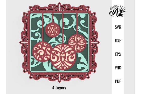 Download Christmas Baubles Layered Wall Art - Art Collection
