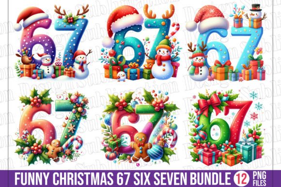 Download Funny Christmas 67 Six Seven Clipart - Art Collection