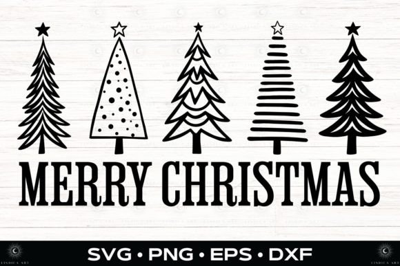 Download Merry Christmas Trees SVG - ClipArt PNG - Art Collection