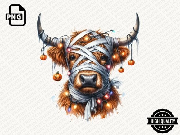 Download Funny Highland Cow Halloween Clipart - Art Collection
