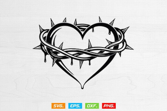 Download Sacred Heart of Jesus Svg, Cross Svg - Art Collection