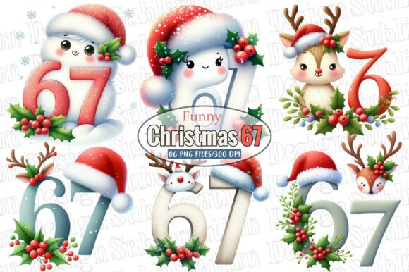 Download Christmas 67 Six Seven Clipart Bundle - Art Collection