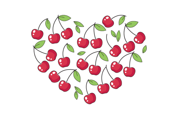 Download Cherry, Summer Berries Heart - Art Collection