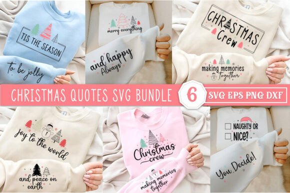 Download Christmas Quotes Sweatshirt SVG Bundle - Premium Resources