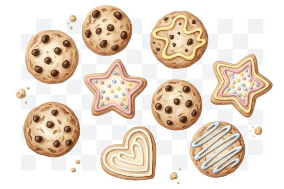 Download Cute Watercolor Cookies PNG Clipart - Art Collection
